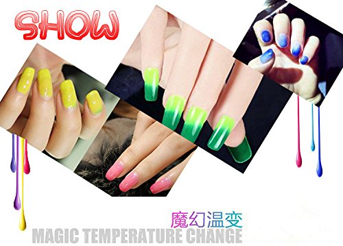 OKO Shellac UV LED Nagellack Thermo Farbwechselnd Nagellack Farblack Gel Polish Nagellack Thermo Nagelgel Manikuere - 2