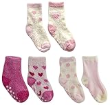 TICK TOCK Baby Girls Cosy Socks 2 Pairs Microfibre Super Soft Warm Gripper Dot