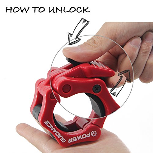 Gewichtheben Barbell Clamp Kragen – DURCH POWER GUIDANCE – Schnellwechsel-Paar Locking 50mm Olympic Bar – Ideal f¨¹r Cross-Fitness-Training – Lebenslange Garantie - 6