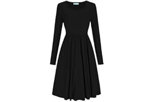 Mustwearit New Womens Ladies Frankie Smock Swing Skater Dress Ladies Flared Ruched Gathered Waist Dress UK 8-26