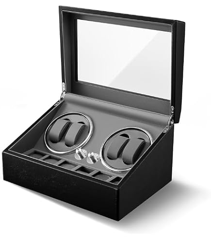 Produktbild von OUKANING 4+6 Uhren Watch Winder Uhrenbeweger Aufbewahrungsbox Leder Uhrenbox Schaukasten