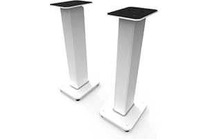 Kanto SX26W - Coppia di supporti imbottiti per altoparlanti, altezza 66 cm, con piedini isolanti, colore: Bianco
