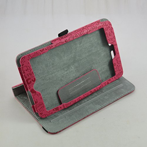 Acer ICONIA ONE 7 B1-750 Drehbares hülle,Mama Mouth 360°ROTATION Drehbares Standfunktion hülle mit Schöne Muster für Acer ICONIA ONE 7 B1-750 Tablet-PC,Pink - 6