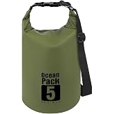 URAQT Waterproof Dry Bags, Waterproof Bag 5L/10L/20L, Waterproof Bag with Phone Case and Adjustable Long Strap for Kayaking,