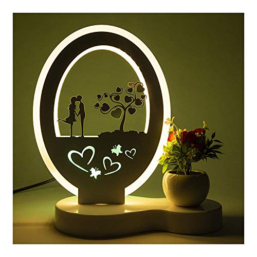 Aica Gifts Acrylic and ABS Night Table Lamp, Standard, Multicolour
