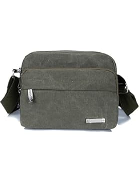 Männer Jahrgang Leinwand Schulter Aktentasche Messenger Tote Side Freizeit Tasche,C-20cm*12cm*16cm