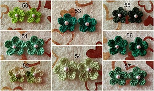 Earrings lobe shaped flower | stud earrings | crochet in various colors | ilnodocreativo