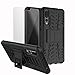 Produktbild Roreikes Huawei P20 Pro Hülle Stoßfest, Roreikes Hyun Muster Weich TPU+PC Dual Layer Hybrid Rugged Armor 2 in 1 Schutzhülle Eingebauter Ständer Handyhülle Silikon Case für Huawei P20 Pro-Schwarz