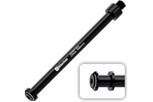 BIBERAXLE Axes enfichables de 12 mm pour fourches de vélo et cadre de vélo arrière, VTT et vélos de route axe adaptateur de moyeu en alliage d'aluminium, pas de filetage : 1,5 mm, longueur : 117 mm à 181 mm, 17