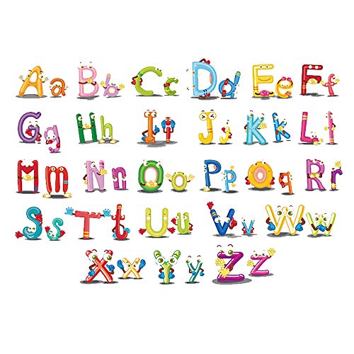 ufengke Adesivi Murali Personalizzati Lettere Adesivi per Muro Decorazioni Pareti Animali Vinile per Bambini Camera da Letto Soggiorno