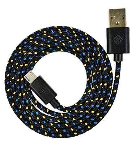 brosuper 2 m Micro USB Ladekabel Candy Farbe Woven Nylon USB Kabel für Android Smartphones Samsung Galaxy/Nexus/LG/Sony/HTC/Motorola, Kindle, PS4 Controller Datenkabel - 6
