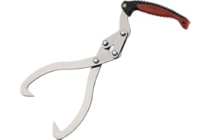 Wiltec Grappin forestier manuel jusqu’à 100 kg – en Acier et caoutchouc – Ouverture max. 30 cm – Longueur 44 cm – Pince forestière sylviculture, forêts, scierie, travail du bois