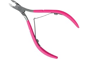 2EASY - Cuticles Nipper tronchesino tagliaunghie di precisione - tronchesino professionale per cuticole in acciaio inox - manicure mani e pedicure piedi - unghie incarnite (Rosa)