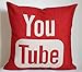 Produktbild 45,7 x 45,7 cm Youtube Kissen Fall, Youtube Kissenbezüge, einfach Social Media Logo Youtube Überwurf Kissen Fall Kissen joutletshop