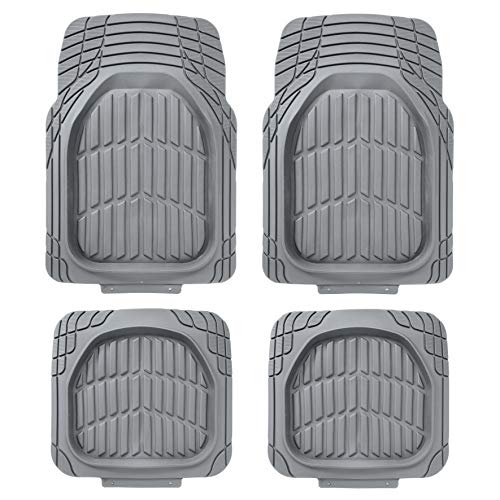 SUMEX SAND300 Set de 4 Alfombras Universales, Delanteras y Traseras con Antideslizante y Recortables, Gris (Sand), SIN SIN Puente