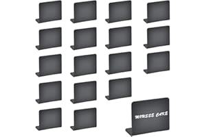 YOTINO Confezione da 20 mini cartelli lavagna Mini lavagna Piccola Lavagnette Messaggi Bordo per segnaposti per Buffet - Matrimoni10x7cm per alimenti - feste - buffet - tavoli - matrimoni - prodotti da forno