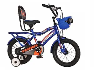 Dhara Kid Bicycle 3-5 Years Size 14T Unisex Cycle in Steel Rim EVA Tubeless Tyre with Back Carrier