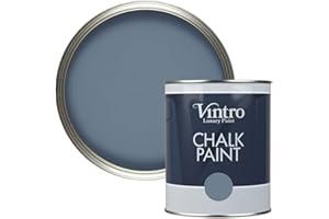 VINTRO PAINT Vintro | Chalk Paint | Furniture Paint | Shabby Chic | Upcycle | Decorate | Ultra Matt Finish | 1 Litre (Chiswick House - Blue)
