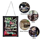 werbetafeln aluminium Packungsinhalt: 1 LED-Schreibplatte, 1 Hängekette, 1 Fernbedienung, 1 Controller, 1 Reinigungstuch, 1 Netzteil, 8 Textmarker