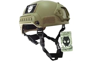 Kecrotac WorldShopping4U Mich 2001 Stil Kampf Schutz Helm mit Seite Schiene & NVG Reittier für Airsoft Taktisch Militär Paintball Jagd
