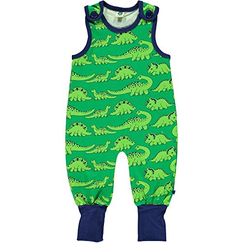 Smafolk Green Dinosaur Jersey Dungarees Playsuit Overal - Size 56cm - 1-2 Months