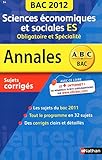 ANNALES BAC 2012 SC ECO SOC ES