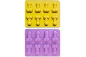 DEFGNOP Stampi per Caramelle, 2 Pezzi Stampo in Silicone a Forma di Novità, Stampo Silicone Riutilizzabili, Vaschetta del Ghiaccio Novità Adatto per Vino Feste Addii al Celibato