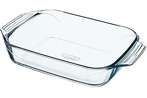 Pyrex Optimum Glass Rectangular Roaster High Resistance Easy Grip 27x17 cm, 1