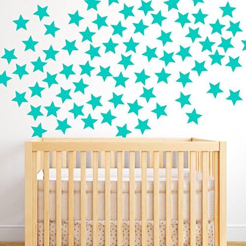 Star Wall Decals - 5 point Star Decals - Large Set of Star Wall Decals - Nursery Wall Decall - Kid Decal - Baby Decal - ET100397347