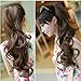 X&Y ANGEL Ladies Curly/Wavy Natural Long Wigs Hair Extensions Clip Claw Ponytail 10 Colors (Light Brown)