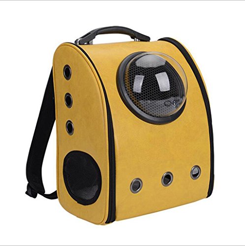 Preisvergleich Produktbild Alger Raum Katze transparenten Beutel Brusttasche Rucksack Hunderucksack kreative Schultern Raum, yellow