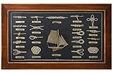 knotentafel feuerwehr Maritime Dekoration mare-me Knotentafel Holzrahmen 51x31cm
