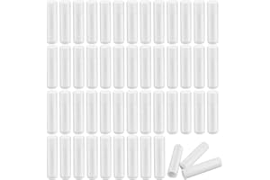 Dadabig 50 Stück Leer Lippenstift, Leer Kunststoff Lippenbalsam Tube Behälter Hülsen mit Kappe Lippenpflegestifte zum Selbstbefüllen für selbstgemachten Lippenbalm DIY (Weiß)