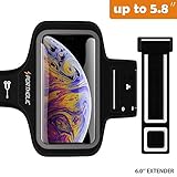 【Sensible Touchscreen-Abdeckung】Die HD-TPU-Bildschirmabdeckung haftet fest an Ihren Geräten, um hohe Empfindlichkeit zu gewährleisten.Es unterstützt verschiedene Telefon-Freigabeoptionen wie z.B. Passwort-Entsperrung und Gesten-Entsperrung.Das übersichtliche Fenster bietet Schutz unter Beibehaltung der Touchscreen-Funktionalität, sodass Sie Songs ändern, Nachrichten beantworten und auf alles andere auf Ihrem Handy zugreifen können, ohne dieses aus dem Armband entfernen zu müssen.