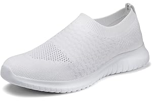 TIOSEBON Mens Slip on Trainers Casual Sport Sneakers Breathable Comfortable Knit Walking Shoes