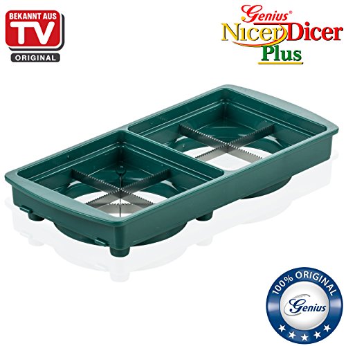 Genius Nicer Dicer Plus | Smaragd-Grün | 18 Teile | Alles-Schneider | Reiben | Hobeln | Würfeln | Schneid-Gerät | TV-NEU - 4