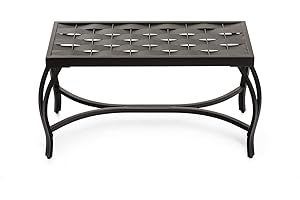 Mango Steam Métal Banc de Jardin (Style de Tissage, Bronze Noir)