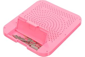 NUOBESTY Planche À Quilling Portable En Abs Et Acier Inoxydable, Outil De Bricolage Pour Papier Quilling, Idéal Pour Cartes Et Décorations, 11X9.5Cm, Rose