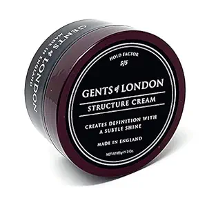 Gents of London Structure Cream Strong Hold Mens Hair Styling Wax 85g