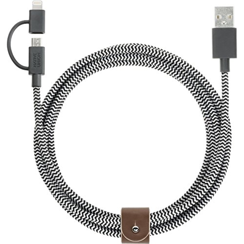 Preisvergleich Produktbild Native Union Belt-UL-Zeb Twin Head USB Gürtel Kabel – Zebra
