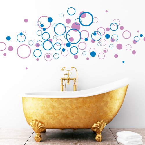Wandtattoo Loft Deko Kreise 80teilig ZWEIFARBIG (je 40 Stück in Ihrer Wunschfarbe) BITTE TEILEN SIE UNS IHRE BEIDEN WUNSCHFARBEN IM ANSCHLUSS AN DIE BESTELLUNG PER MAIL ODER NACHRICHT MIT!!! - 4