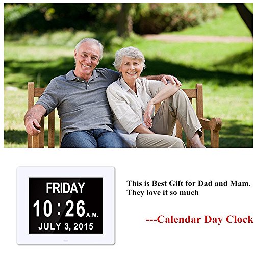 Große Digitaluhr -Das Original-Gedächtnis-Verlust-Digital-Kalender-Tag Uhr mit Extra Large Non-Abbreviated Day & Month.8 “ Clock Perfekt für sehbehinderte Senior Living Niederlassungen Startseite - 6
