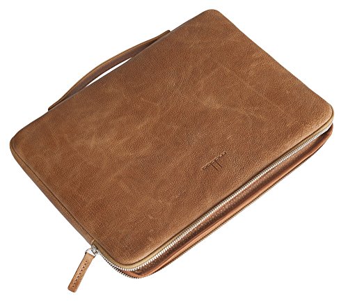 mabba   MacBook Tasche Leder f  r das Macbook 13    Macbook Retina 13   Macbook Air 13   iPad Pro -Joe Brown- braun edel Handmade in Berlin