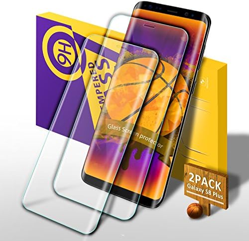 Dahuang Galaxy S8 Plus Screen Protector, [2 Pack] Samsung Galaxy S8 Plus 3D Full Coverage Tempered Glass Screen Protector, 9H Hardness, HD Crystal Clear and Anti-Scratch Protective Film Guard Cover