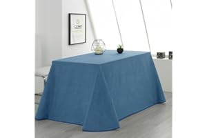 Rufino Díaz Falda Camilla Rectangular Loneta Danubio (Azul - 70x120cm) - Tejido Resistente y Agradable al Tacto Decorar y Proteger tu Mesa