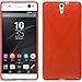 Price comparison product image PhoneNatic Silicone Case compatible with Sony Xperia C5 Ultra - X-Style red Cover + protective foils
