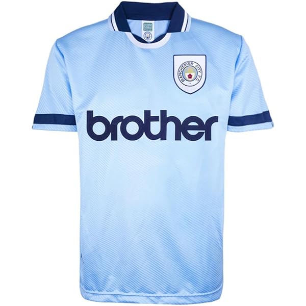 Score Draw Manchester City 1993 Away Retro Shirt White/Navy