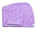 Sinland Microfiber Ultra Absorbent Twist Hair Turban Drying Cap Hair Wrap Cap 24cmx62cm Purple