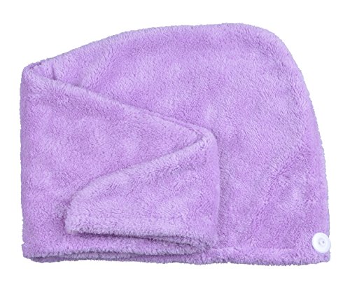 Sinland Microfiber Ultra Absorbent Twist Hair Turban Drying Cap Hair Wrap Cap 24cmx62cm Purple