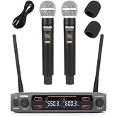 Lastvoice Lv-502EE UHF Dijital 2x24 Kanal &Ccedil;iftli EL Telsiz Kablosuz Mikrofon